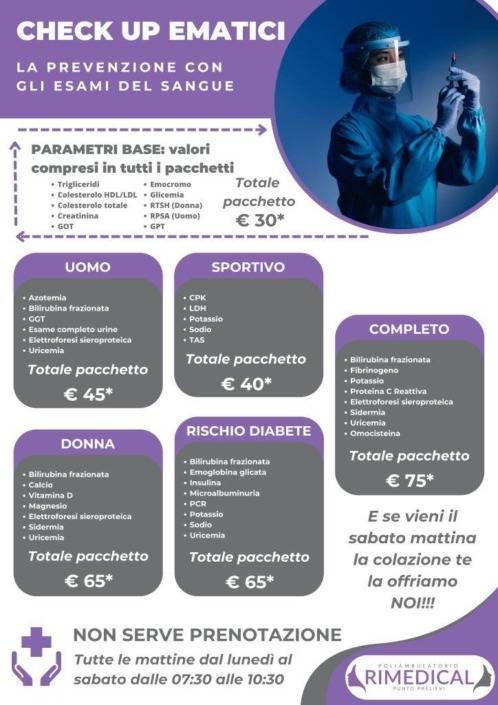 CHECK UP EMATICI check up ematici